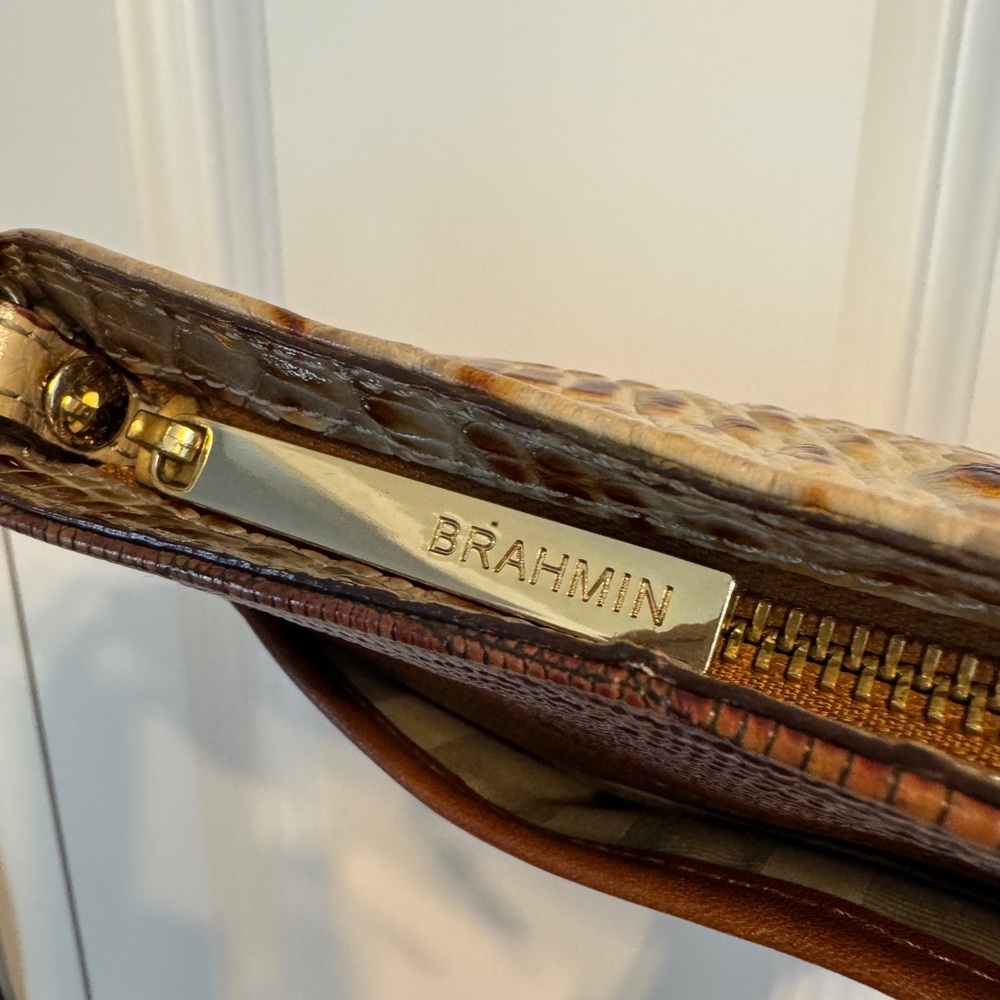 Brahmin All Day Croc Embossed Crossbody Clutch - Picture 9 of 17